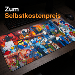 XXL-Mousepad – 10 Jahre GrieferGames (Selbstkostenpreis)